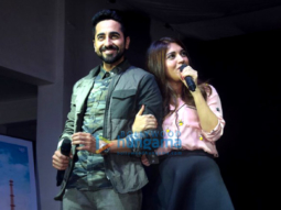 Ayushmann Khurrana and Bhumi Pednekar promote their film ‘Shubh Mangal Saavdhan’ at Poddar College