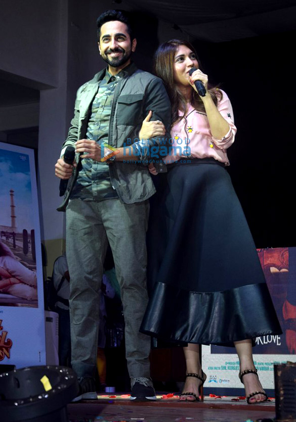 Ayushmann Khurrana and Bhumi Pednekar promote their film ‘Shubh Mangal Saavdhan’ at Poddar College Ayushmann Khurrana and Bhumi Pednekar promote their film ‘Shubh Mangal Saavdhan’ at Poddar College