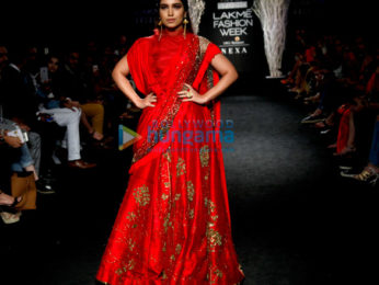 Bhumi Pednekar walks for Rucera at Lakme Fashion Week 2017