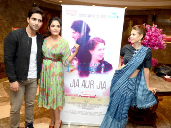 Cast of the film Jia Aur Jia grace the media meet for the film in New Delhi