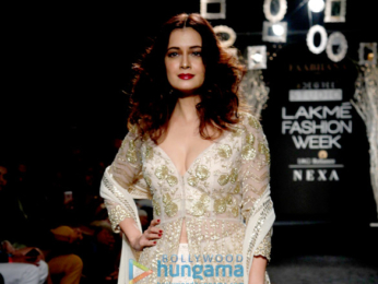 Dia Mirza walks for Faabiiana at Lakme Fashion Week 2017