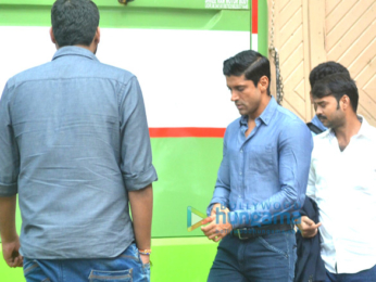 Farhan Akhtar snapped at Mehboob Studio today for an ad shoot