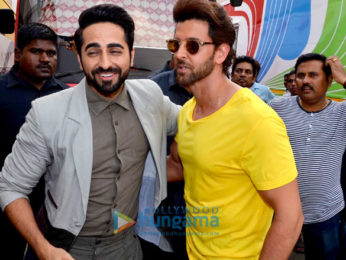 Hrithik Roshan and Ayushmann Khurrana snapped at Mehboob Studio