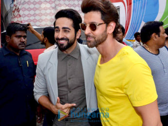 Hrithik Roshan and Ayushmann Khurrana snapped at Mehboob Studio
