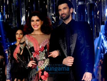 Jacqueline Fernandez & Aditya Roy Kapur walk for Manish Malhotra at Lakme Fashion Week 2017