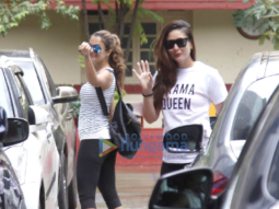 Kareena Kapoor Khan and Amrita Arora snapped outside their gym