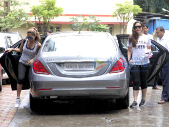 Kareena Kapoor Khan and Amrita Arora snapped outside their gym