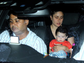 Kareena Kapoor Khan snapped with Taimur at Babita Kapoor's house