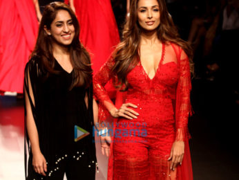 Malaika Arora walks for Ridhi Mehra at Lakme Fashion Week 2017