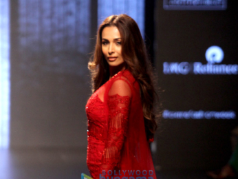 Malaika Arora walks for Ridhi Mehra at Lakme Fashion Week 2017