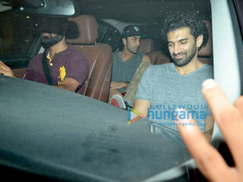 Ranbir Kapoor, Arjun Kapoor, Aditya Roy Kapur, Varun Dhawan snapped post dinner at Karan Johar's house
