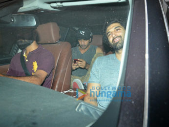 Ranbir Kapoor, Arjun Kapoor, Aditya Roy Kapur, Varun Dhawan snapped post dinner at Karan Johar's house
