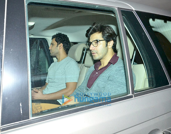 ranbir kapoor arjun kapoor aditya roy kapur varun dhawan snapped post dinner at karan johars house 7