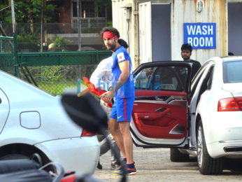 Ranbir Kapoor and Kartik Aaryan snapped at football practice