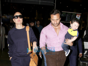 Saif Ali Khan, Kareena Kapoor Khan and Taimur arrive back from their Switzerland holiday