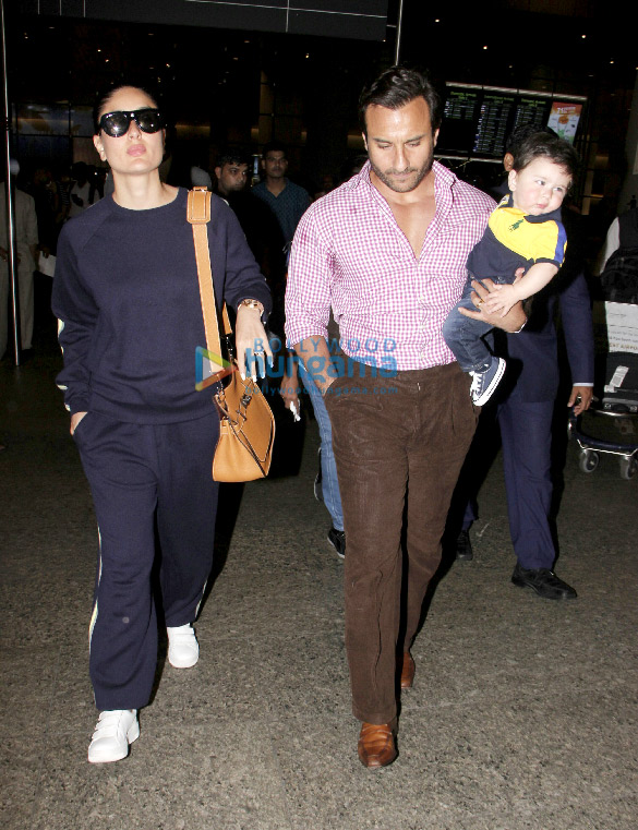 saif kareena and taimur arrive back 1