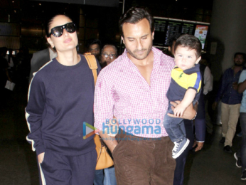 Saif Ali Khan, Kareena Kapoor Khan and Taimur arrive back from their Switzerland holiday