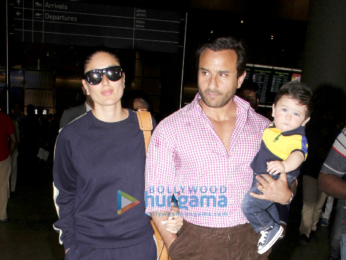 Saif Ali Khan, Kareena Kapoor Khan and Taimur arrive back from their Switzerland holiday