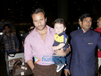 Saif Ali Khan, Kareena Kapoor Khan and Taimur arrive back from their Switzerland holiday