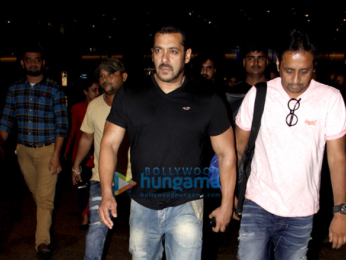 Salman Khan, Alvira Khan Agnihotri and Arpita Khan arrive back in Mumbai