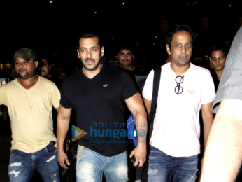 Salman Khan, Alvira Khan Agnihotri and Arpita Khan arrive back in Mumbai