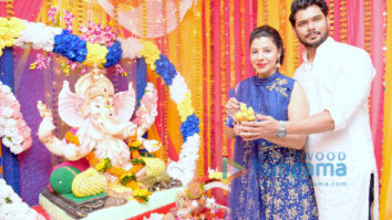 Sambhavna Seth and her husband Avinash Dwivedi celebrate Ganesh Chaturthi