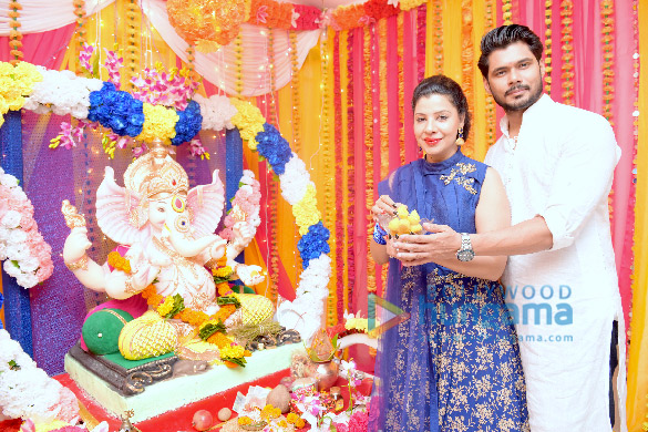 Sambhavna Seth and her husband Avinash Dwivedi celebrate Ganesh Chaturthi