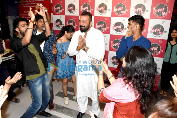 sanjay dutt and aditi rao hydari at fever 104 fm for bhoomi promotions 8