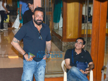 Sanjay Dutt snapped at his house in bandra with Sujoy Ghosh