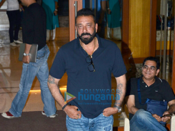 Sanjay Dutt snapped at his house in bandra with Sujoy Ghosh