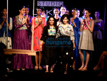 Sanya Malhotra walks the ramp for The Miraki Project at Lakme Fashion Week 2017