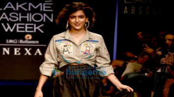 Sanya Malhotra walks the ramp for The Miraki Project at Lakme Fashion Week 2017