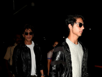 Shah Rukh Khan snapped dropping his son Aryan Khan at the airport as he departs for USA