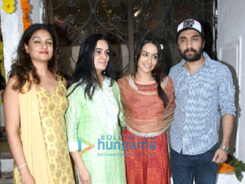 Shraddha Kapoor and family snapped during Ganesh Chaturthi celebrations⁠