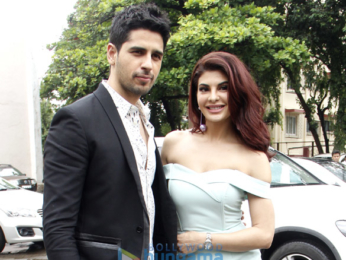 Sidharth Malhotra and Jacqueline Fernandez snapped promoting A gentleman at Mehboob Studio