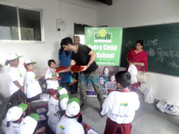 Taaha Shah snapped visiting the NGO Smile Foundation