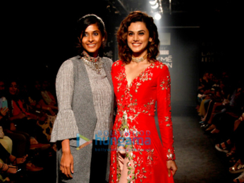 Taapsee Pannu walks for Divya Reddy at Lakme Fashion Week 2017