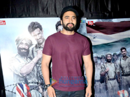 Varun Dhawan, Arjun Kapoor and Mohit Marwah snapped at the special screening of 'Raagdesh'