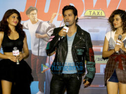 Varun Dhawan, Jacqueline Fernandez & Taapsee Pannu launch the trailer of ‘Judwaa 2’