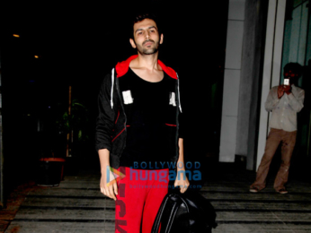 Varun Dhawan and Kartik Aaryan snapped at gym today