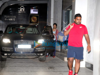 Varun Dhawan and Kartik Aaryan snapped at gym today