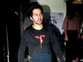 Varun Dhawan and Natasha Dalal snapped post 'Annabelle: Creation' screening