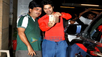 Varun Dhawan snapped post his gym session