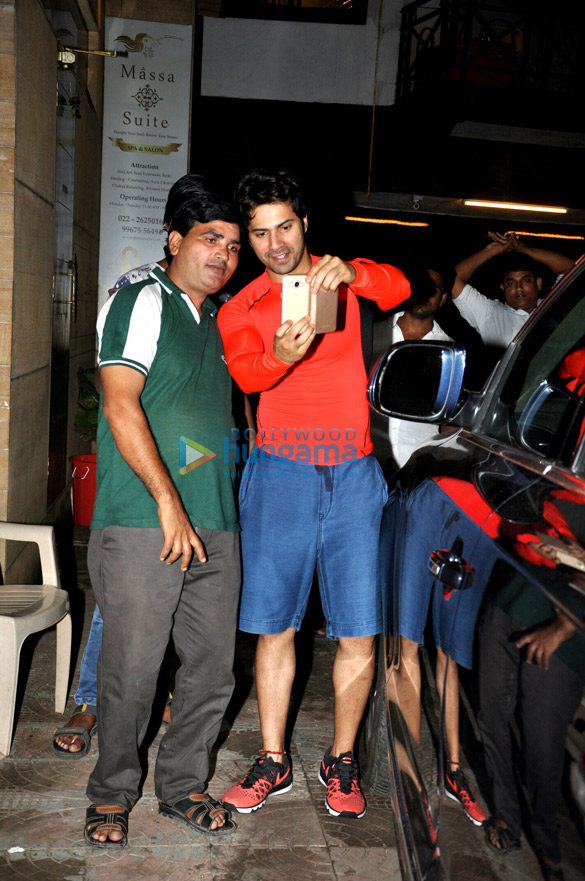 Varun Dhawan snapped post his gym session