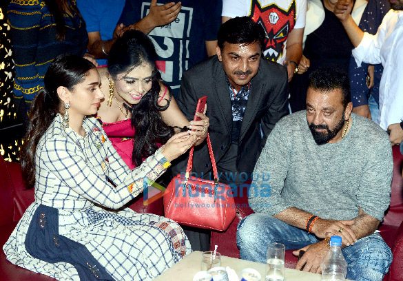 Sanjay Dutt & Aditi Rao Hydari snapped at PlayBoy cafe in CP Delhi Sanjay Dutt & Aditi Rao Hydari snapped at PlayBoy cafe in CP Delhi