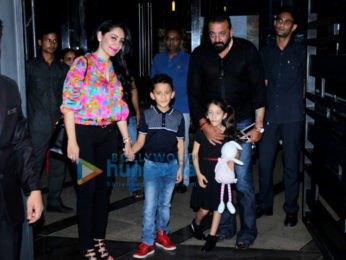 Sanjay Dutt and Manyata Dutt snapped with their kids