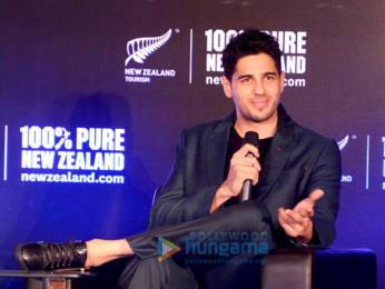 Sidharth Malhotra addresses the media in Pune as the brand ambassador of Tourism New Zealand