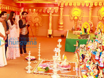 Katrina Kaif & Mammootty at the Navratri celebrations organized by Kalyan Jewellers
