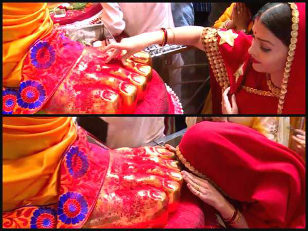 Aishwarya Rai Bachchan looks stunning in red saree at Lalbaugcha Raja-4