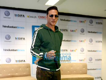 Akshay Kumar graces the grand opening ceremony of Indian Football Tournament in New Delhi